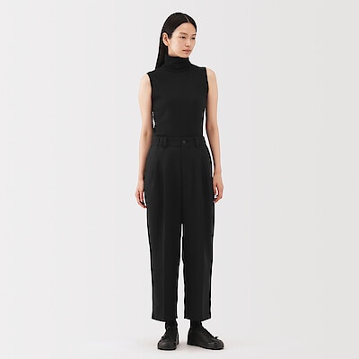 婦人　コットンカシミヤタートルネックノースリーブＴシャツ
