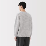 紳士　メリノウールローゲージクルーネックセーター