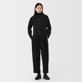 婦人　ヤク混襟付きカーディガン