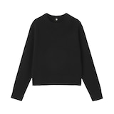 婦人　自然の色を生かして染色した　ヤク畦編みクルーネックセーター