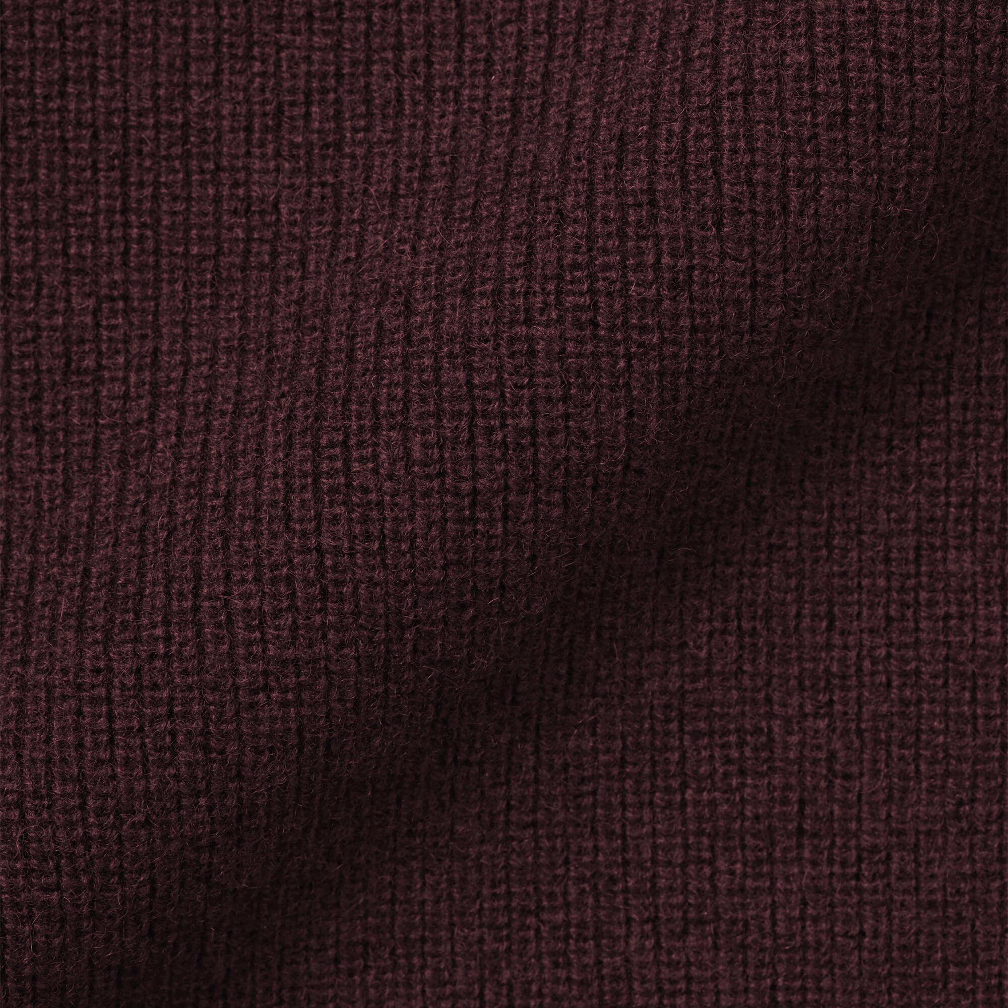 婦人　自然の色を生かして染色した　ヤク畦編みクルーネックセーター