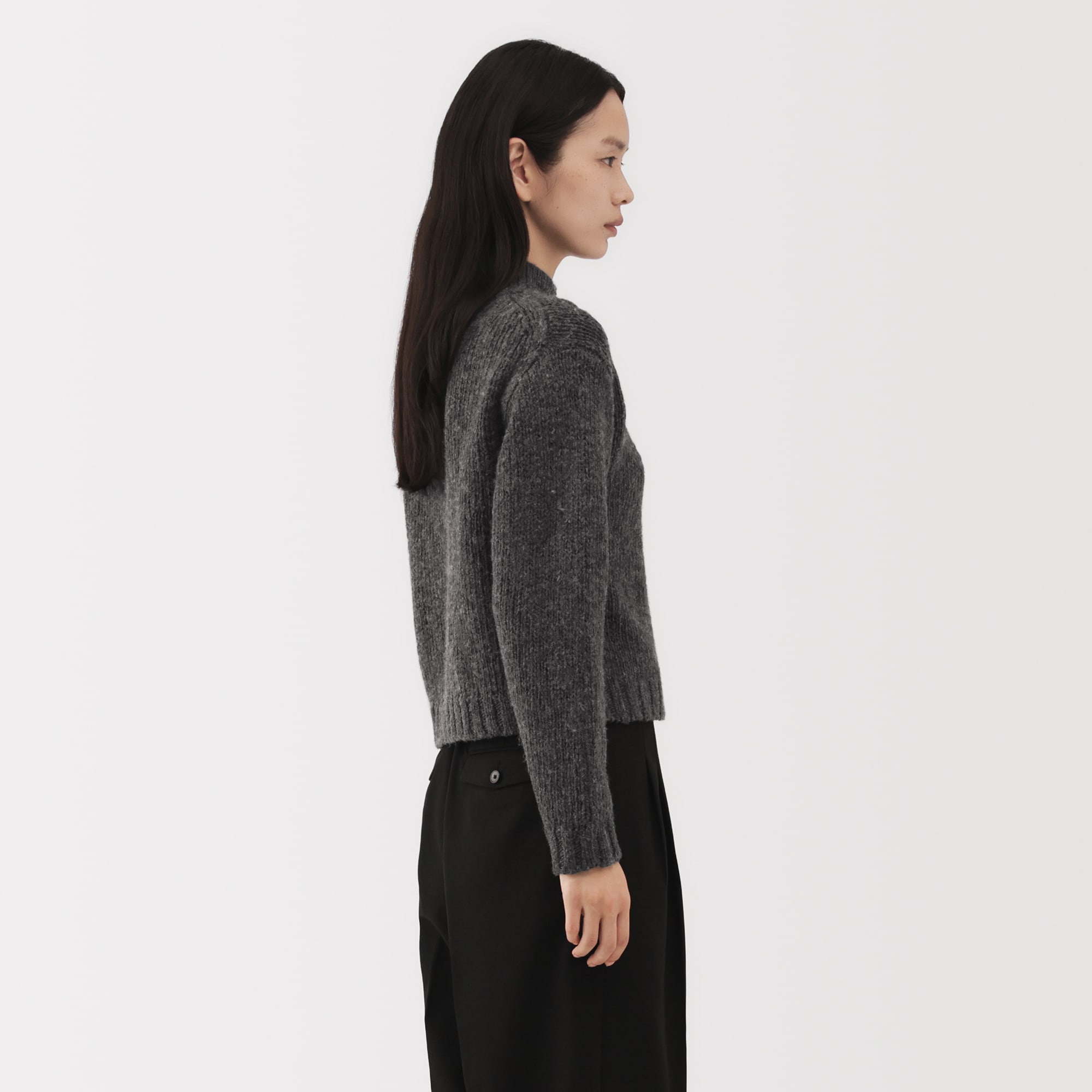 婦人　メリノウールローゲージショートカーディガン