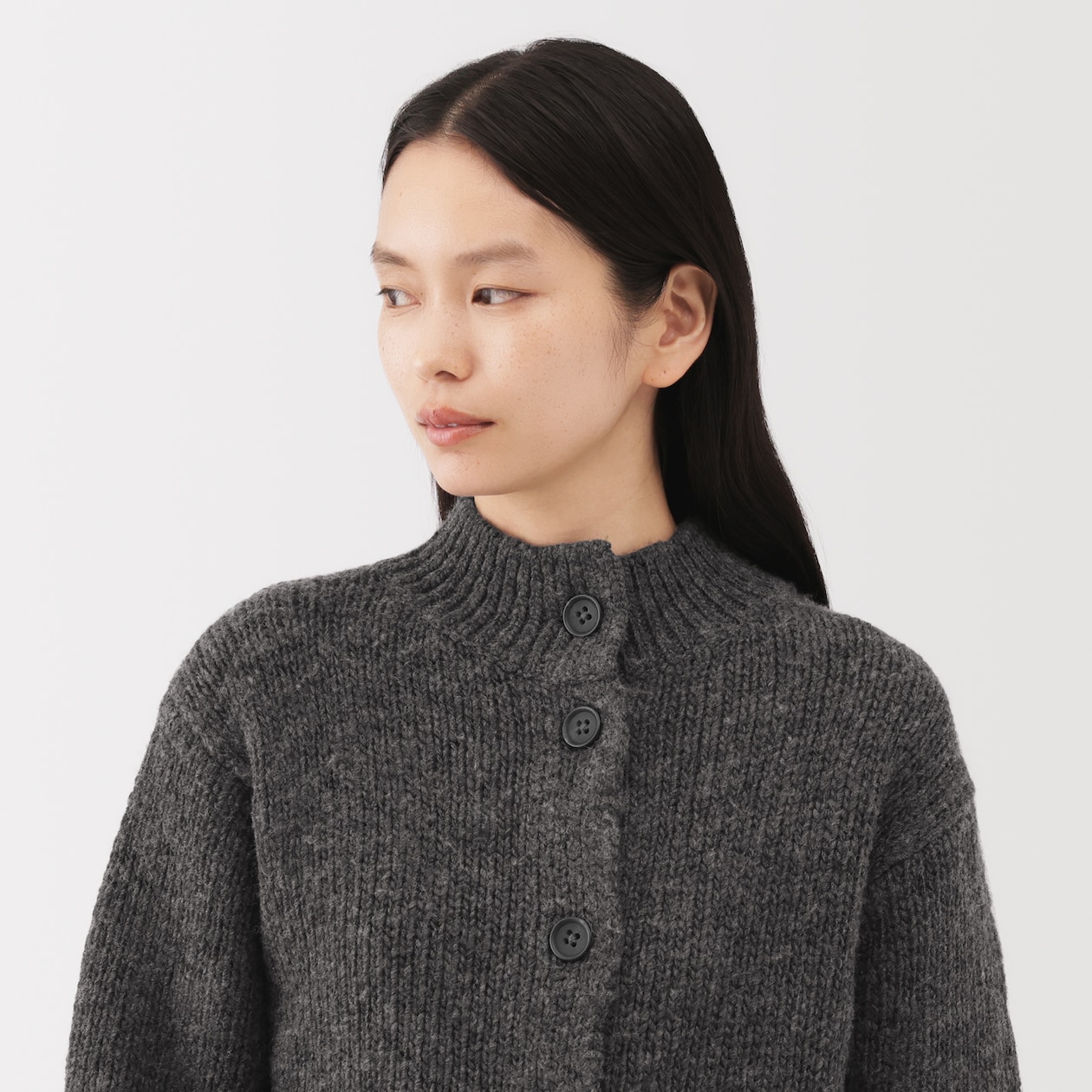 婦人　メリノウールローゲージショートカーディガン