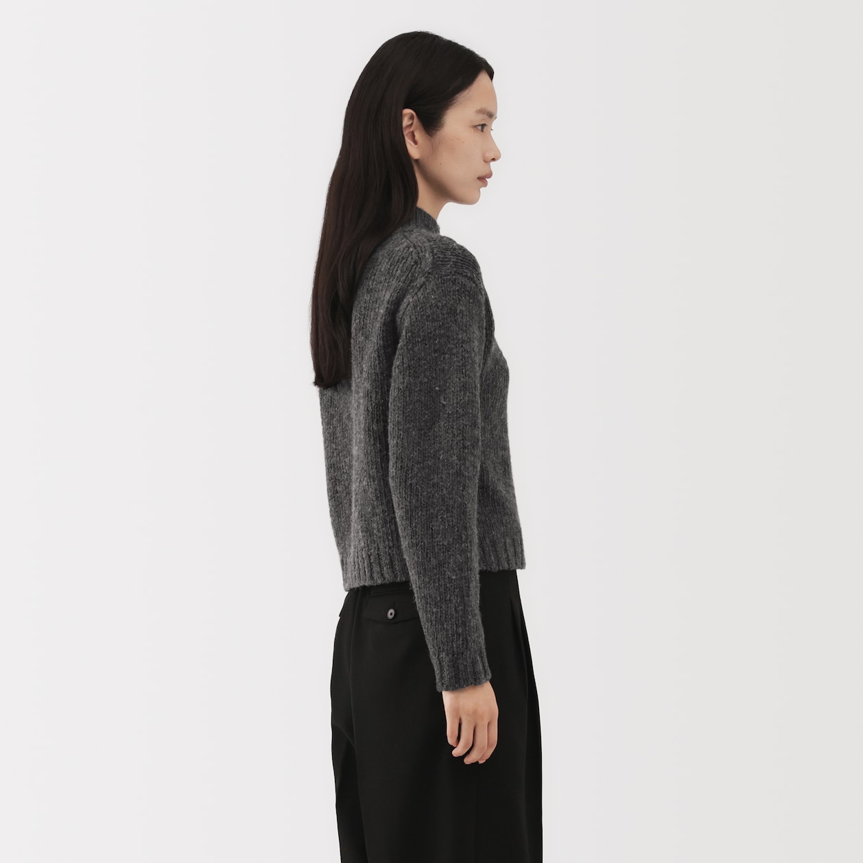 婦人　メリノウールローゲージショートカーディガン