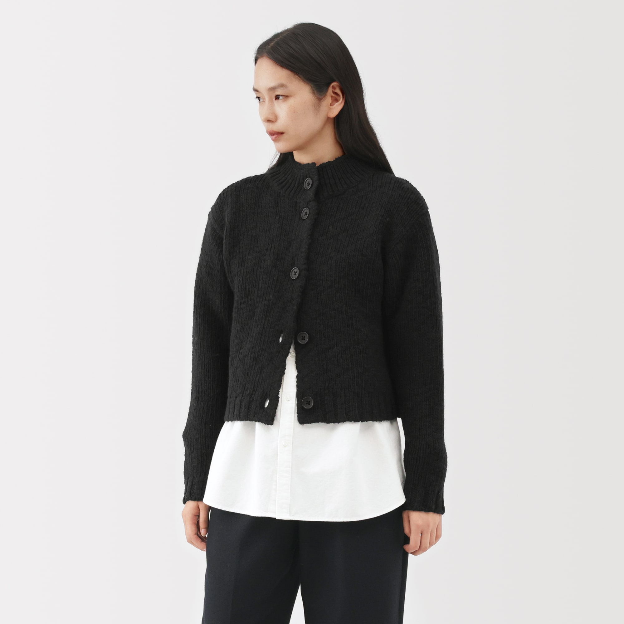 婦人 メリノウールローゲージショートカーディガン | 無印良品