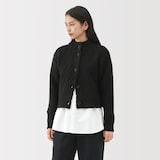 婦人　メリノウールローゲージショートカーディガン