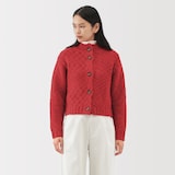 婦人　メリノウールローゲージショートカーディガン