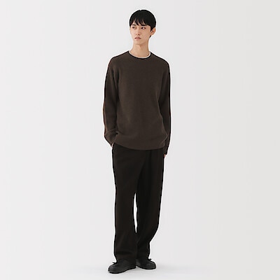 【MUJI Labo】自然のまんまの色カシミヤクルーネックセーター L無印良品 紳士 自然のまんまの色 カシミヤクルーネックセーター | 無印良品