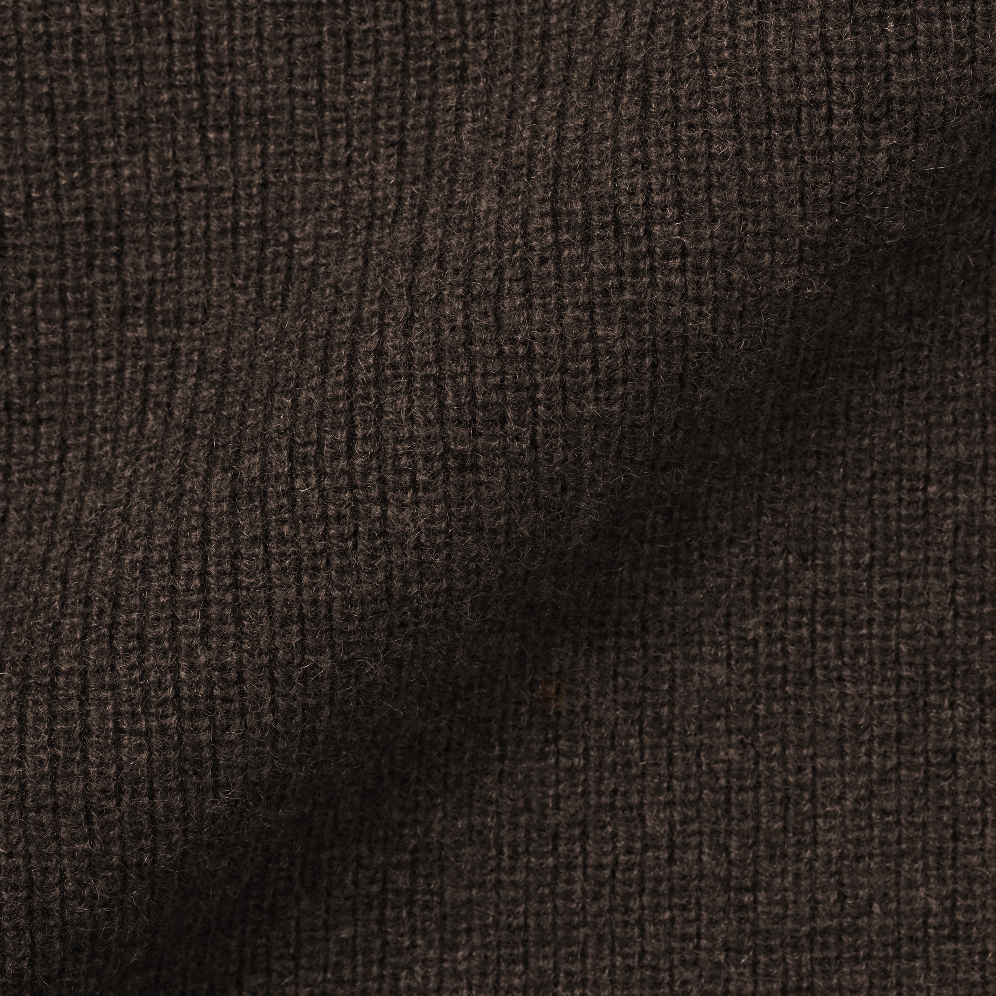 紳士　自然のまんまの色　ヤク畦編みクルーネックセーター