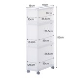 ポリプロピレンストッカーキャスター付き・１