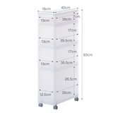 ポリプロピレンストッカーキャスター付き・２