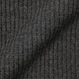 紳士　メリノウール畦編みエルボーパッチ付きクルーネックセーター