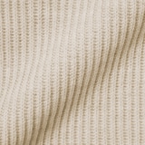 紳士　メリノウール畦編みエルボーパッチ付きクルーネックセーター