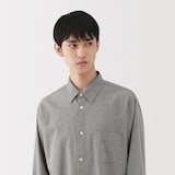 紳士　起毛ヘリンボーンレギュラーカラーシャツ