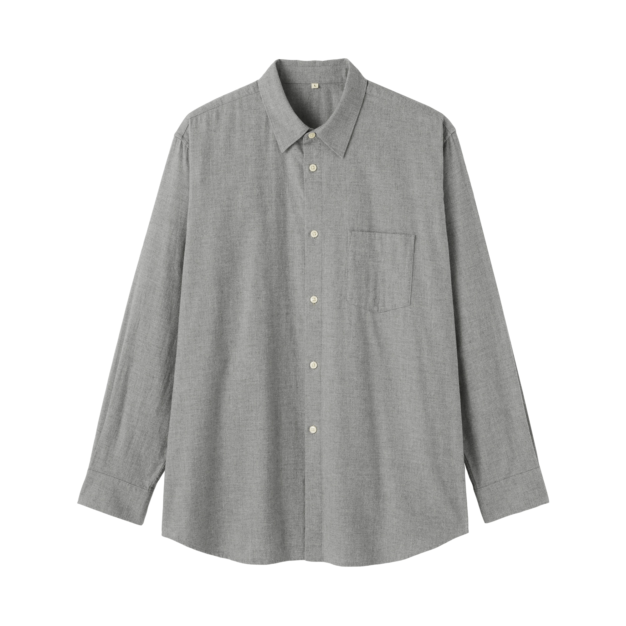 紳士　起毛ヘリンボーンレギュラーカラーシャツ