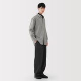 紳士　起毛ヘリンボーンレギュラーカラーシャツ