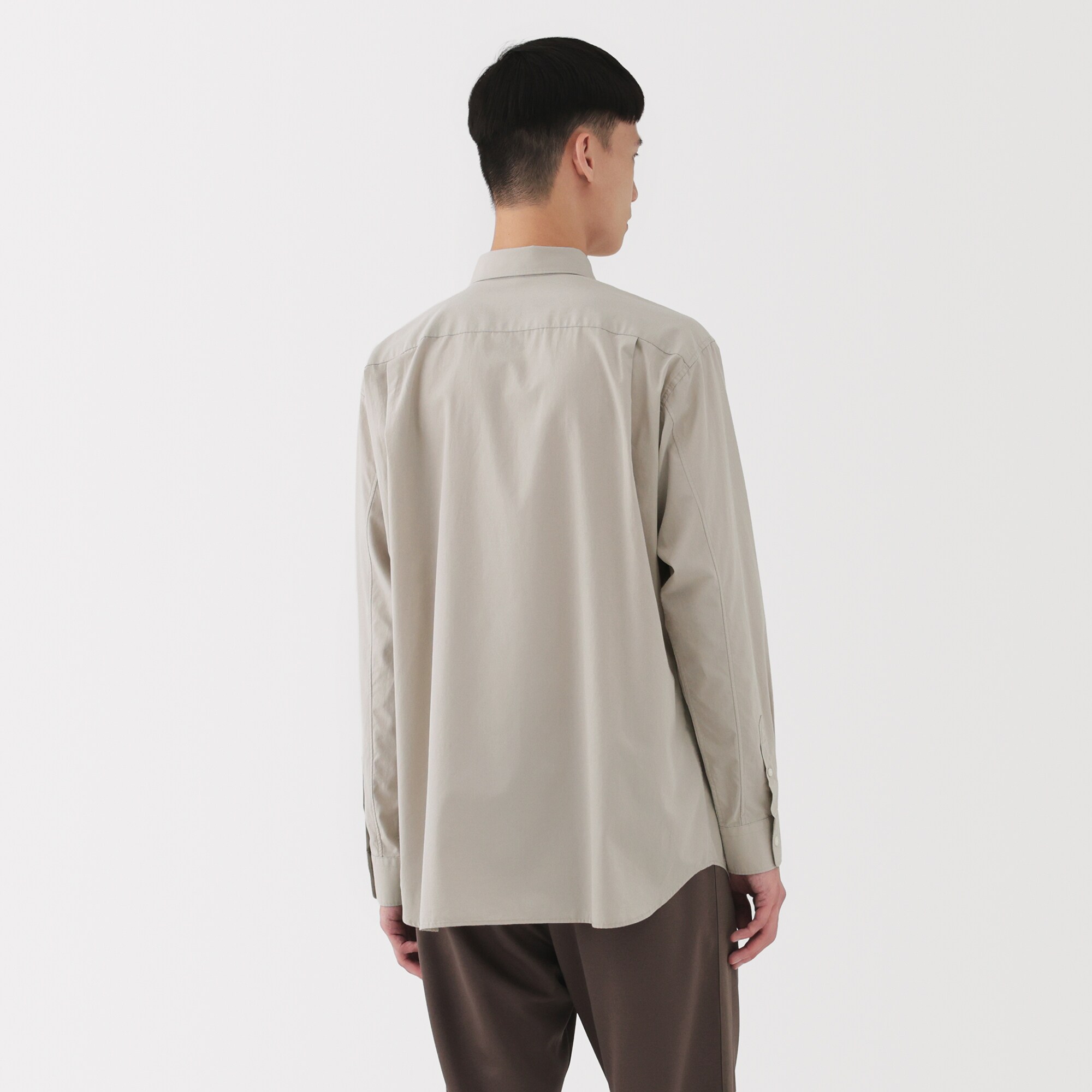 紳士　ポプリンレギュラーカラーシャツ