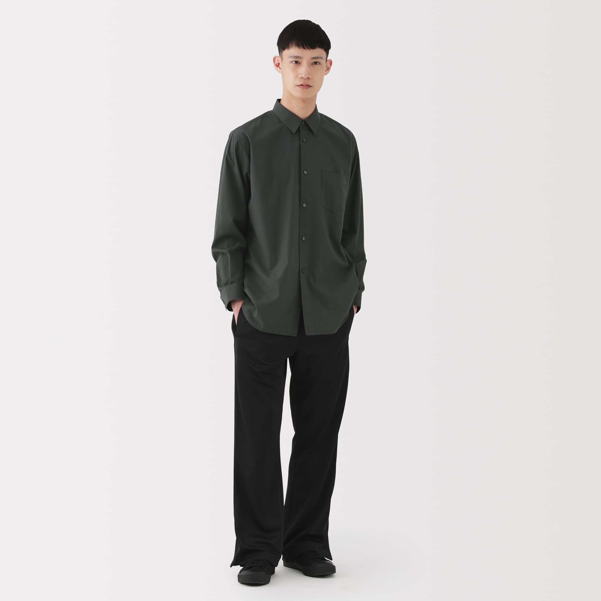 MUJI LABO 紳士　トリアセテート混ジップアップブルゾン　黒 MUJI LABO 紳士 トリアセテート混ジップアップブルゾン 黒 MUJI