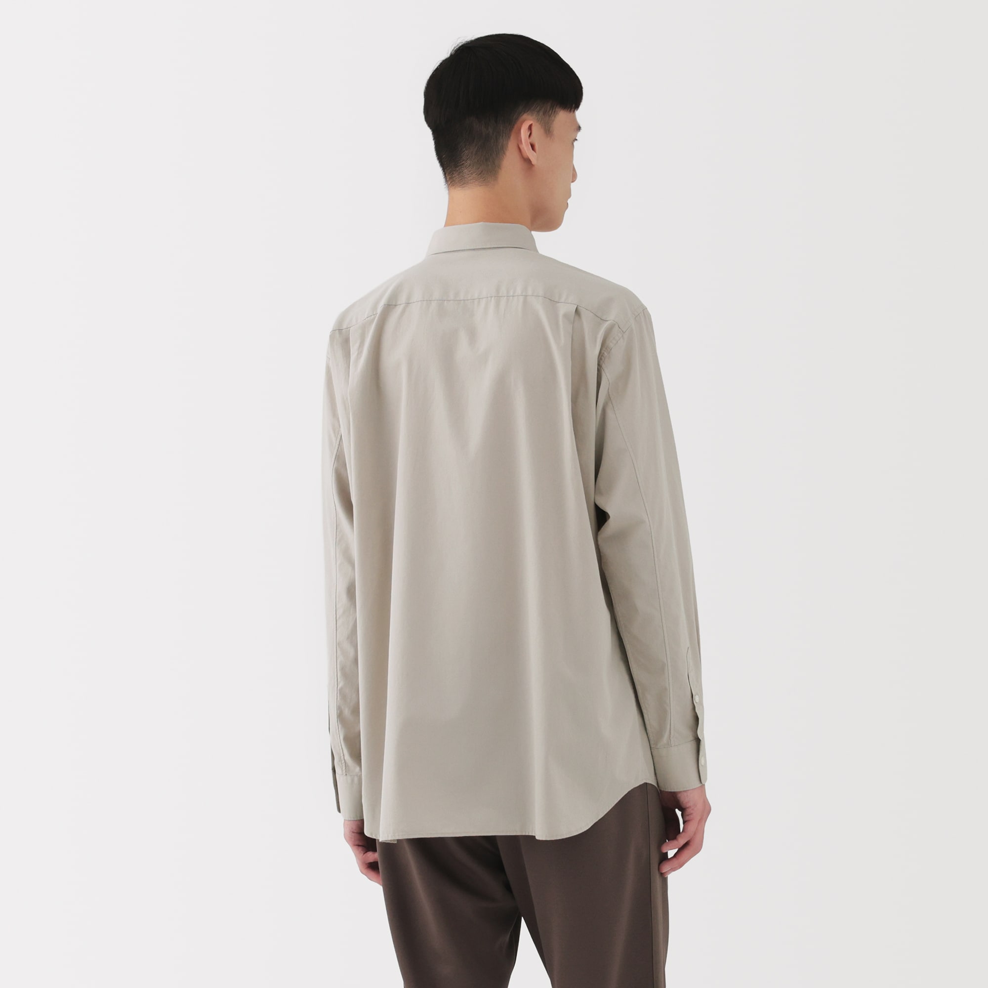 紳士　ポプリンレギュラーカラーシャツ