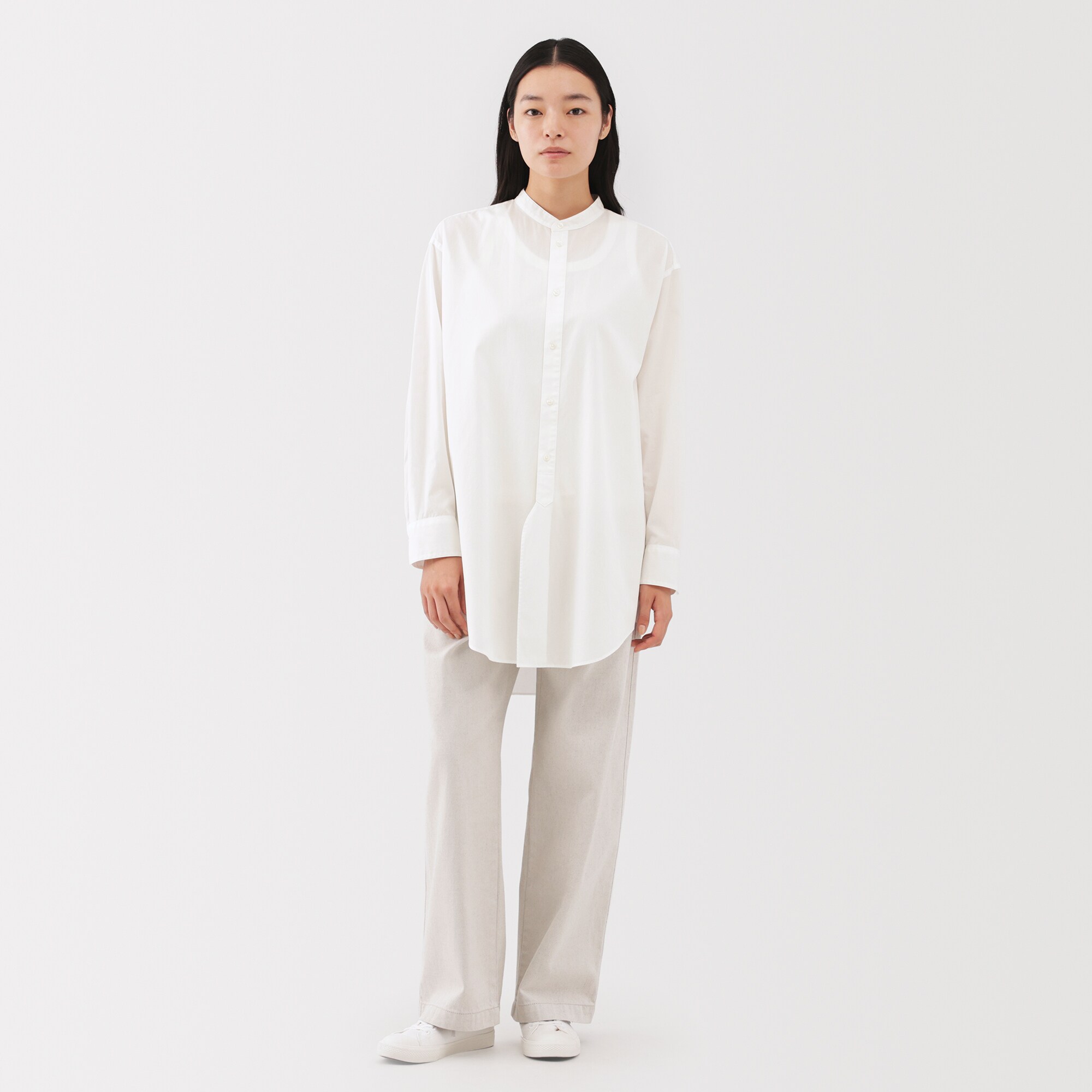 婦人　ポプリンリラックスフィットチュニック