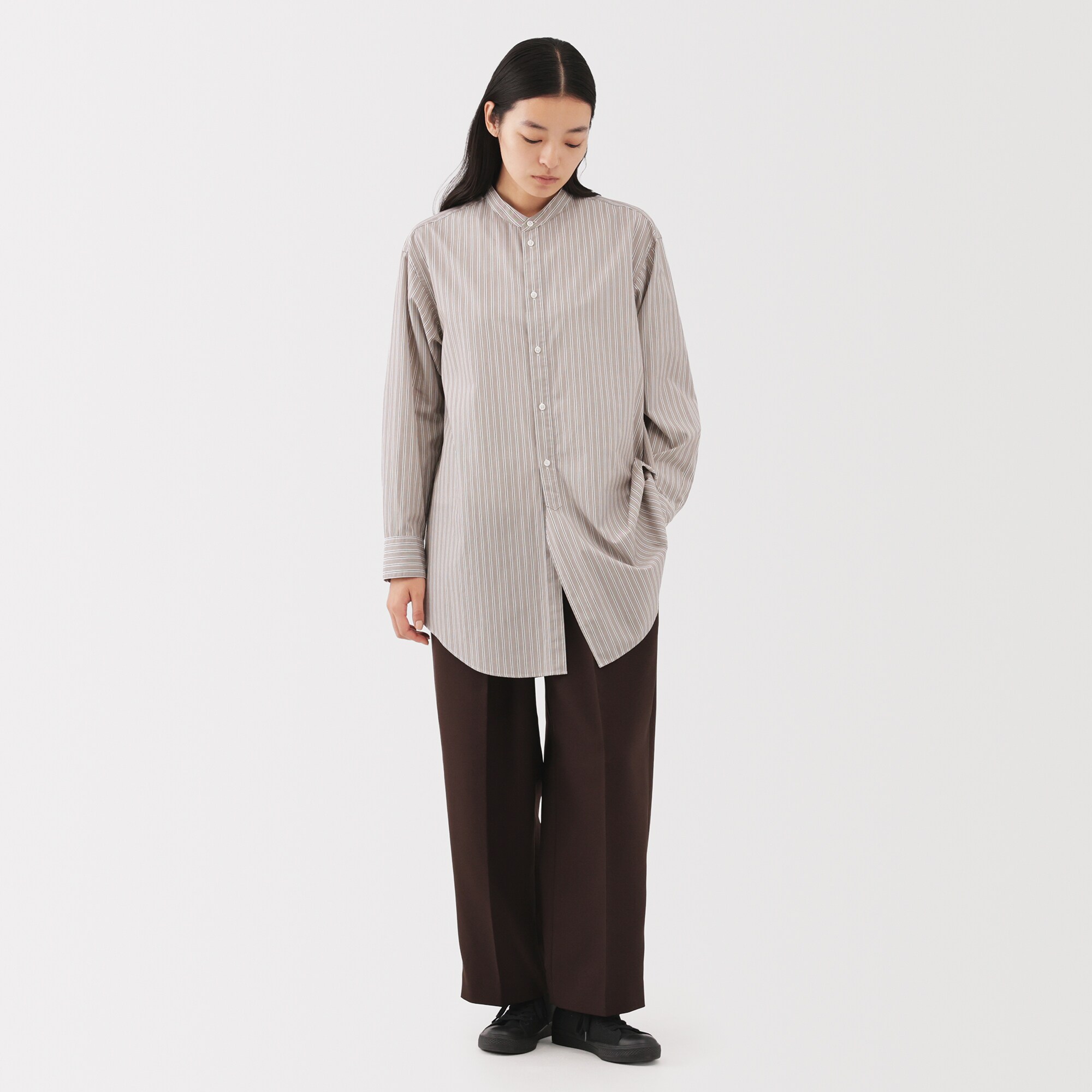 婦人　ポプリンリラックスフィットチュニック