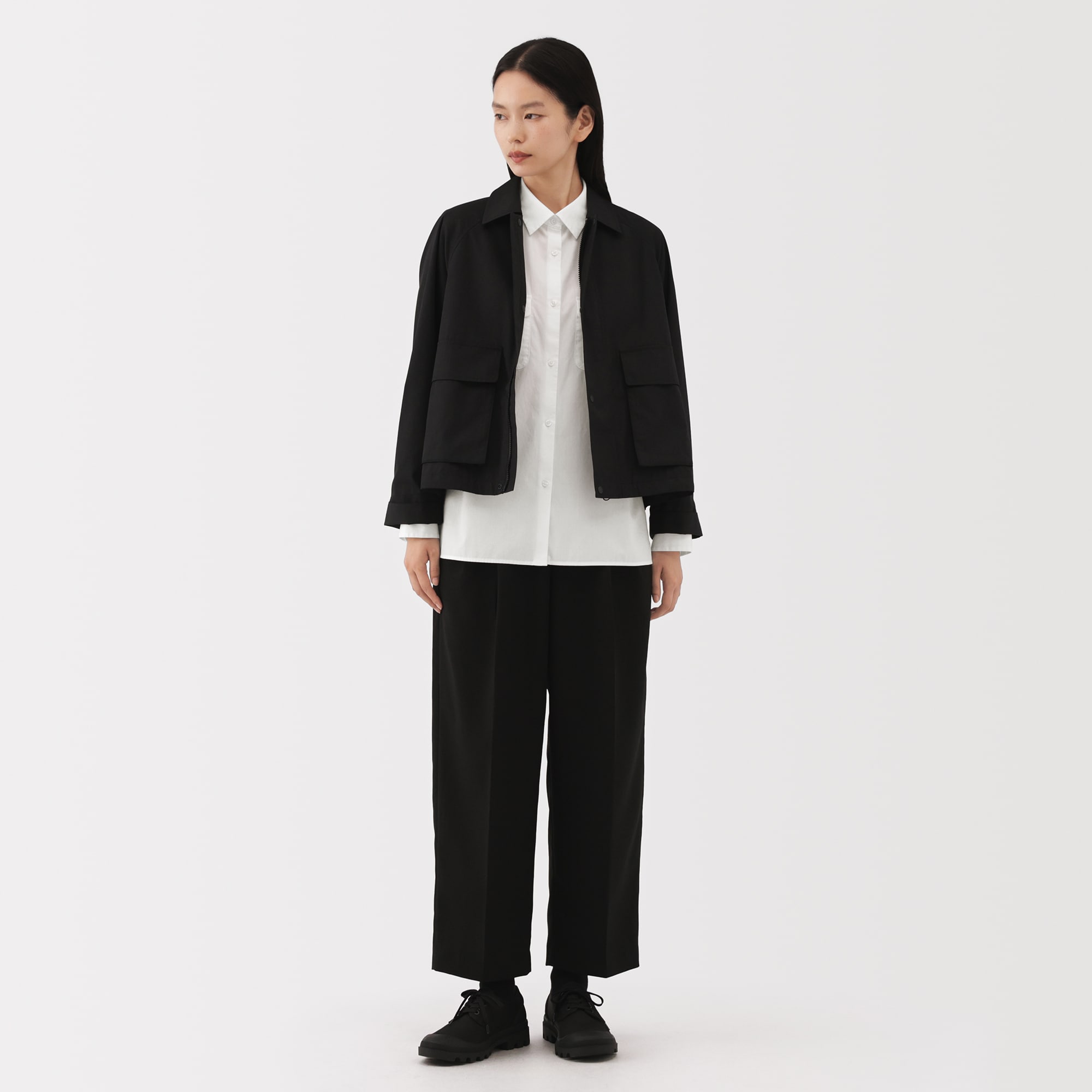 婦人　ポプリンレギュラーカラーシャツ