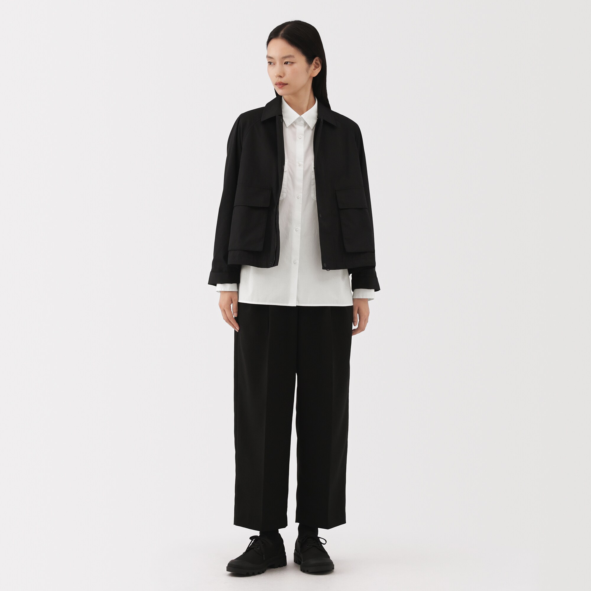 婦人　ポプリンレギュラーカラーシャツ