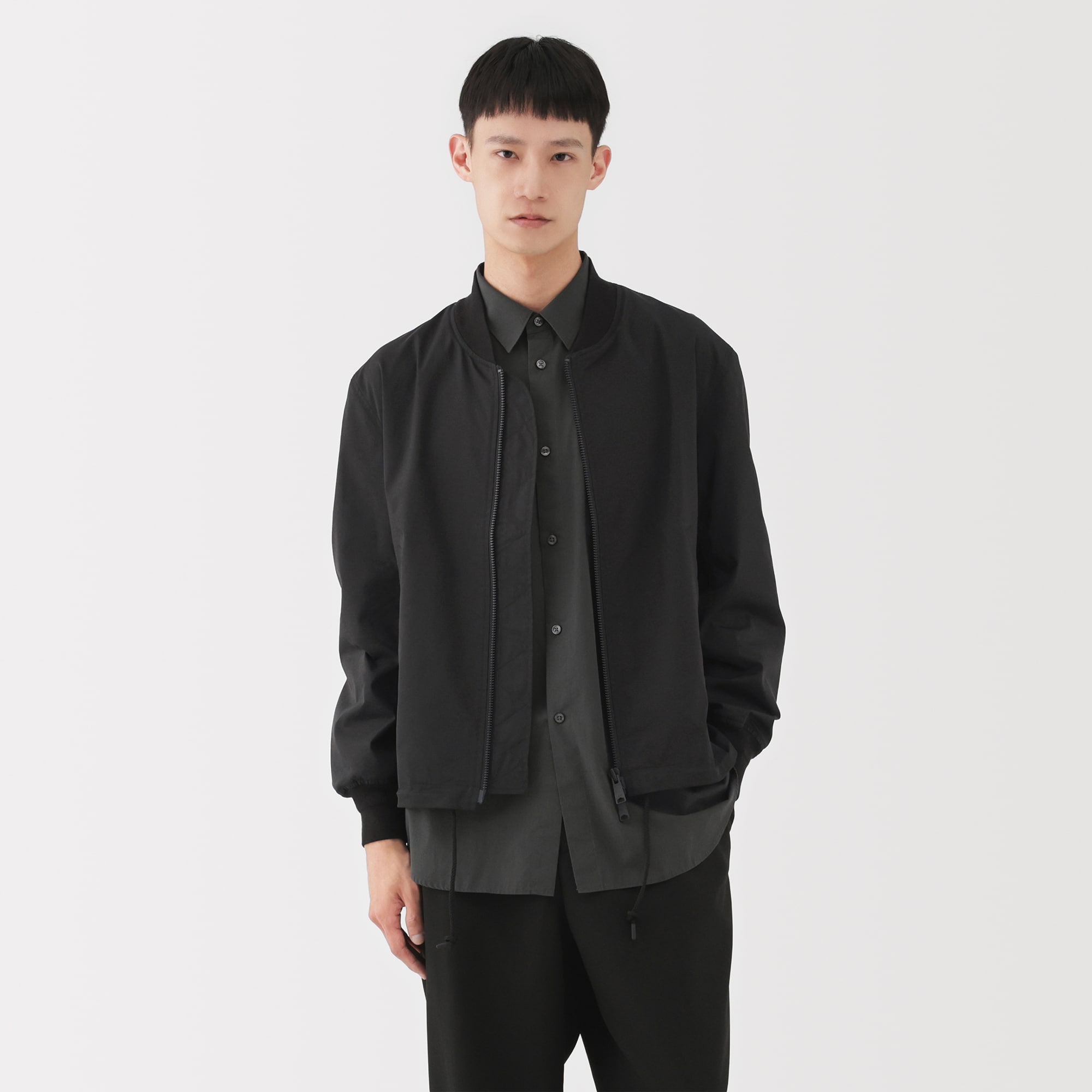 紳士　撥水ショートブルゾン