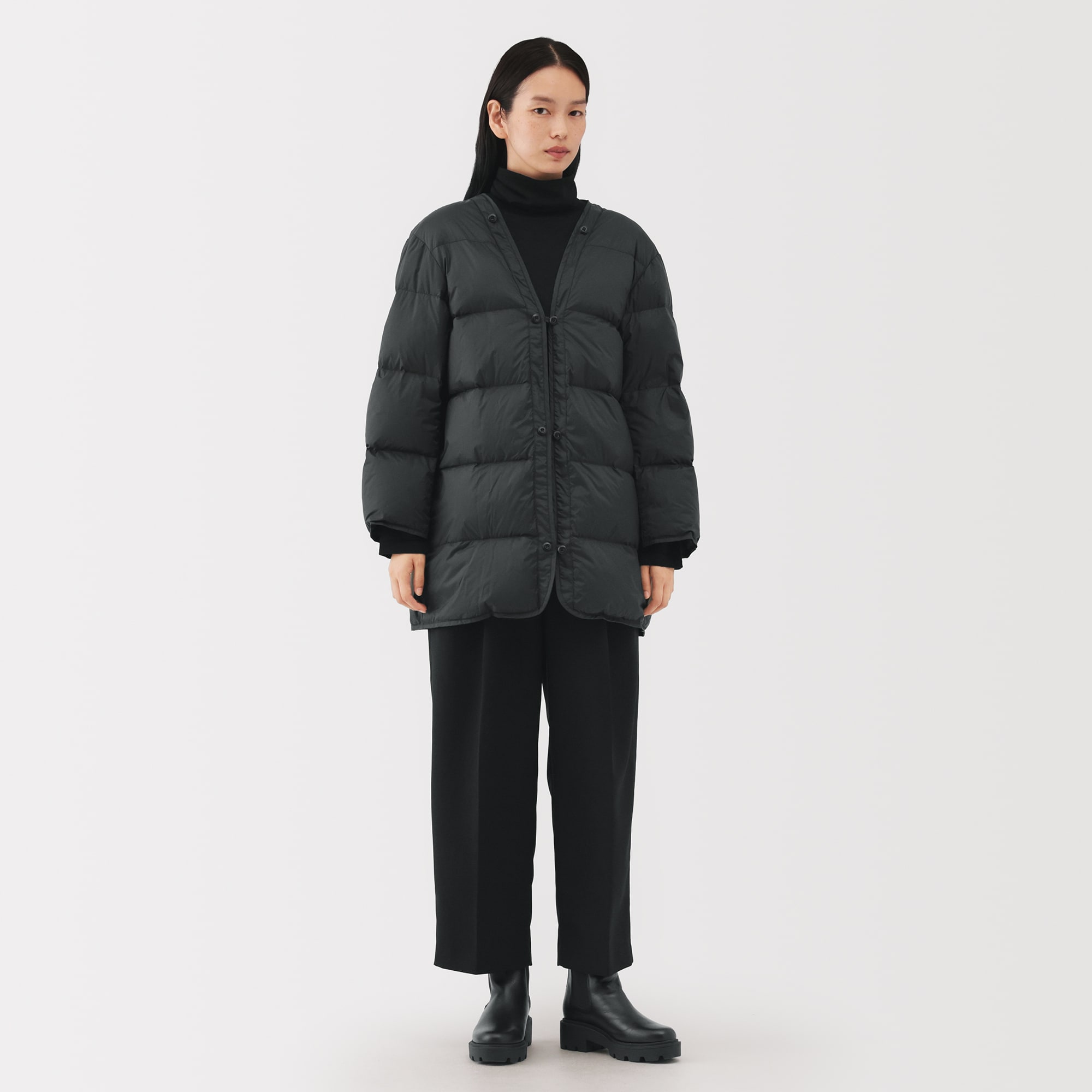 婦人 ダウンライナー付き撥水ステンカラーコート | 無印良品