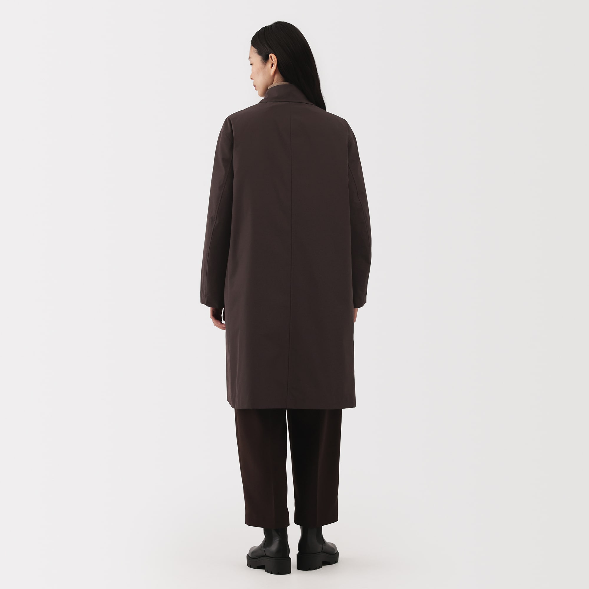 婦人　ダウンライナー付き撥水ステンカラーコート