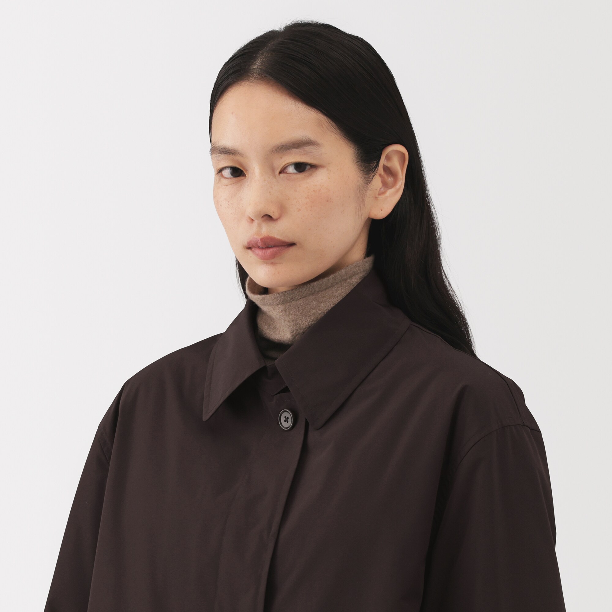 婦人　ダウンライナー付き撥水ステンカラーコート