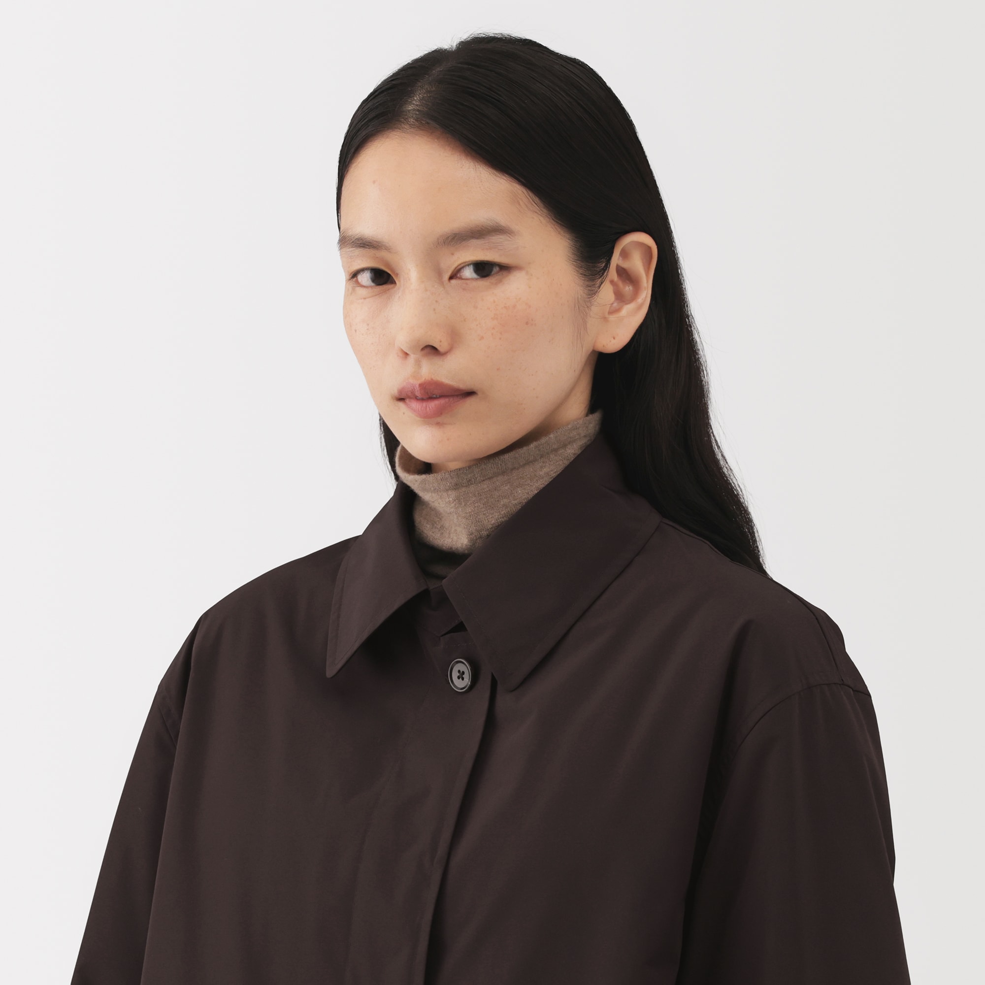 婦人　ダウンライナー付き撥水ステンカラーコート