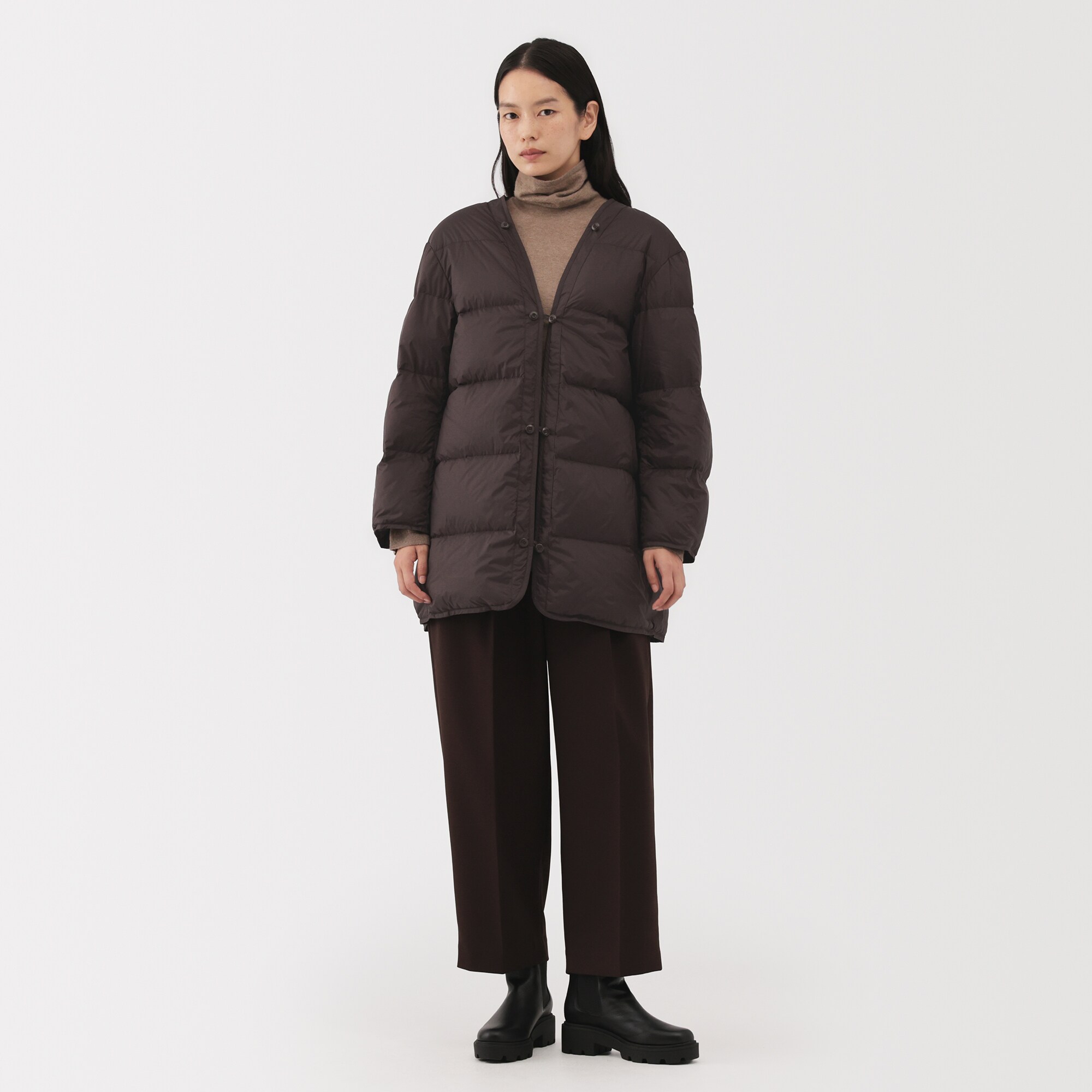 婦人 ダウンライナー付き撥水ステンカラーコート | 無印良品