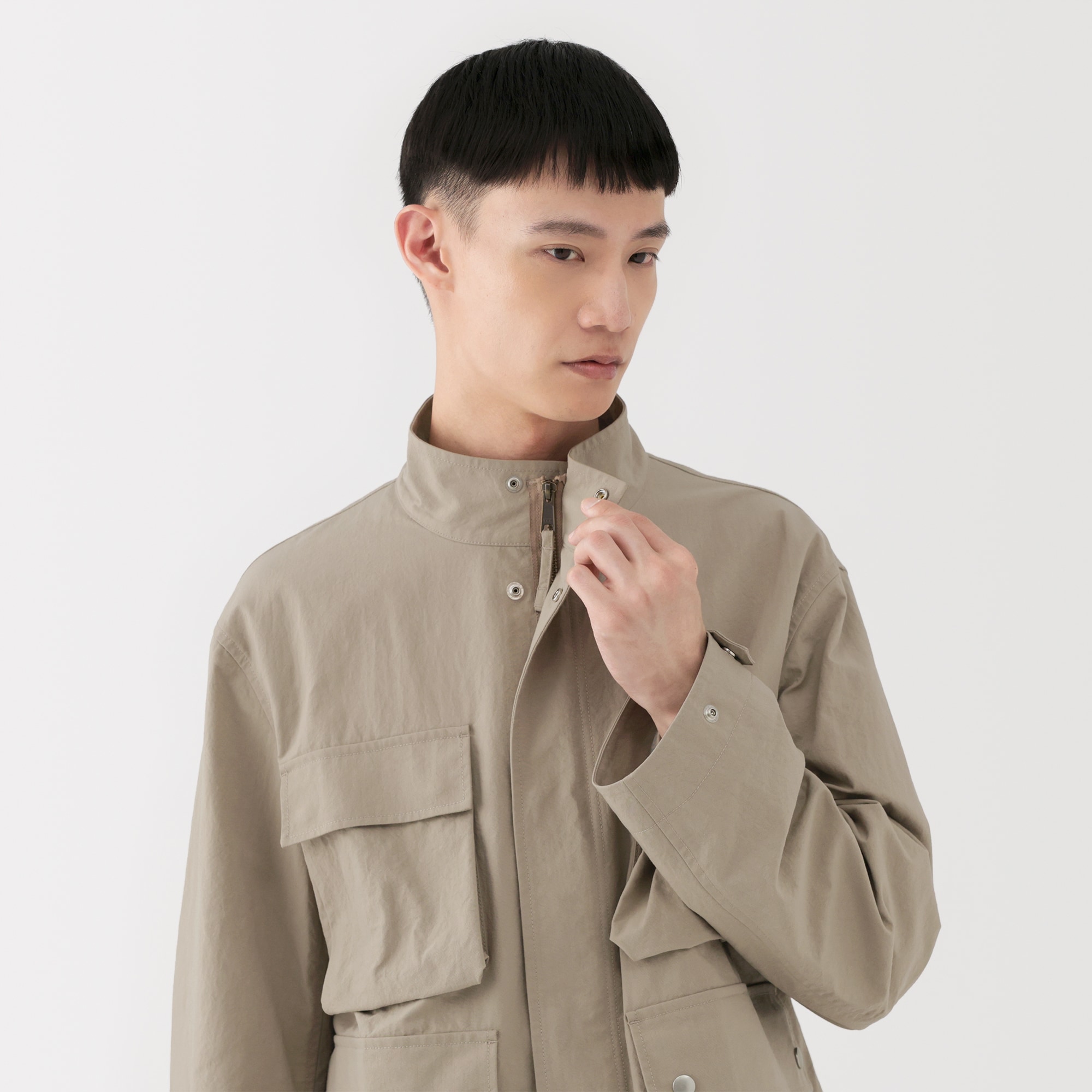 【Muji Lab／無印良品 LABO】ワークブルゾン（サンドベージュ） 紳士 ナイロンワークブルゾン | 無印良品