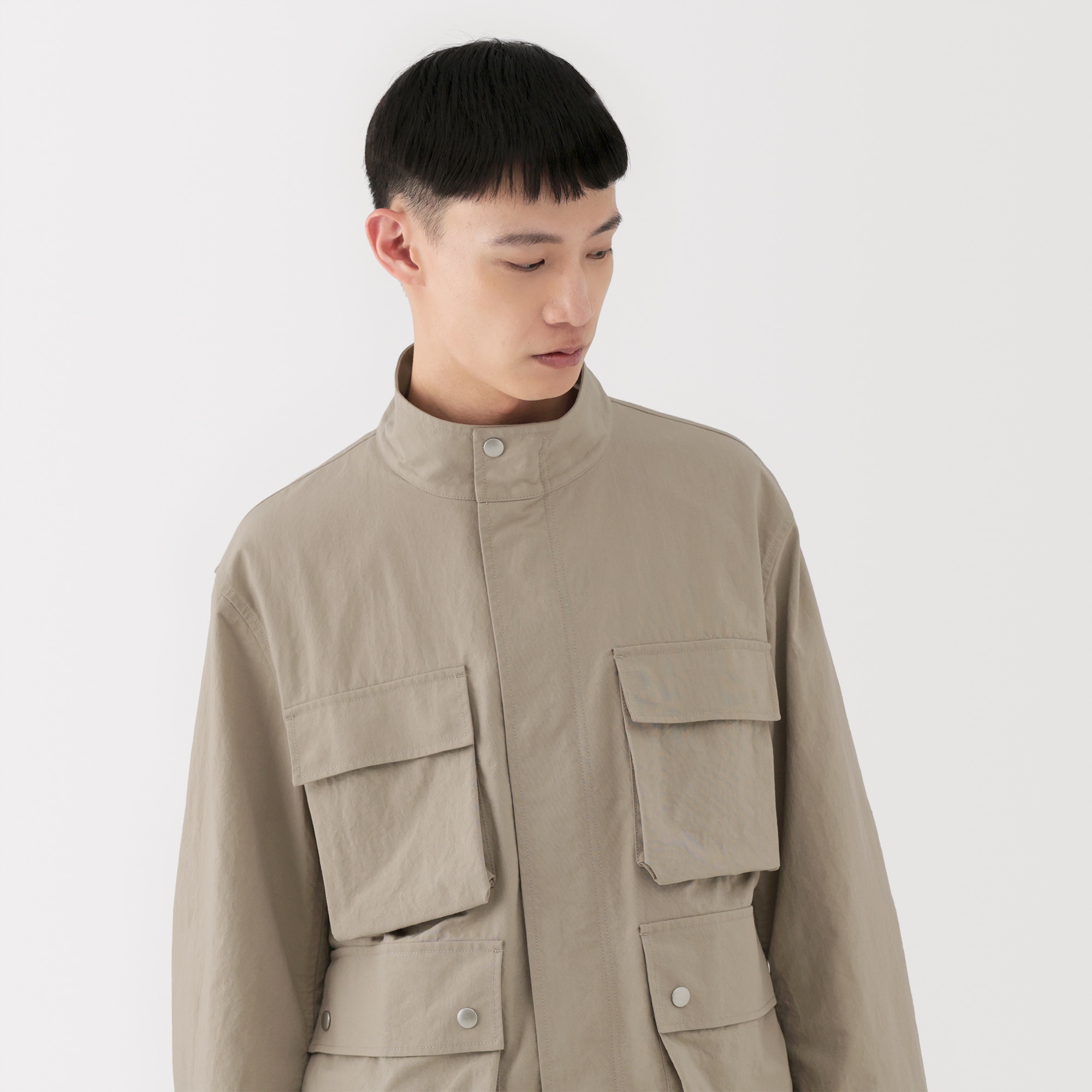 【Muji Labo／無印良品 LABO】ワークブルゾン（サンドベージュ） M 紳士 ナイロンワークブルゾン | 無印良品