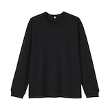 紳士　昔ながらの製法で編み立てた天竺クルーネック長袖Ｔシャツ