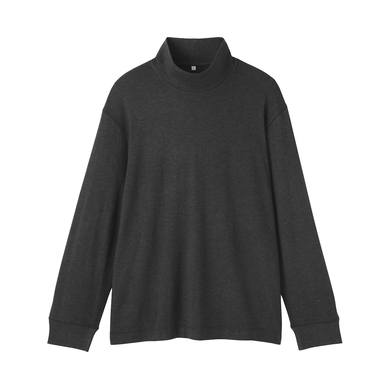 紳士　昔ながらの製法で編み立てた天竺ハイネック長袖Ｔシャツ