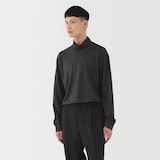 紳士　昔ながらの製法で編み立てた天竺ハイネック長袖Ｔシャツ