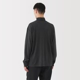 紳士　昔ながらの製法で編み立てた天竺ハイネック長袖Ｔシャツ
