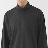 紳士　昔ながらの製法で編み立てた天竺ハイネック長袖Ｔシャツ