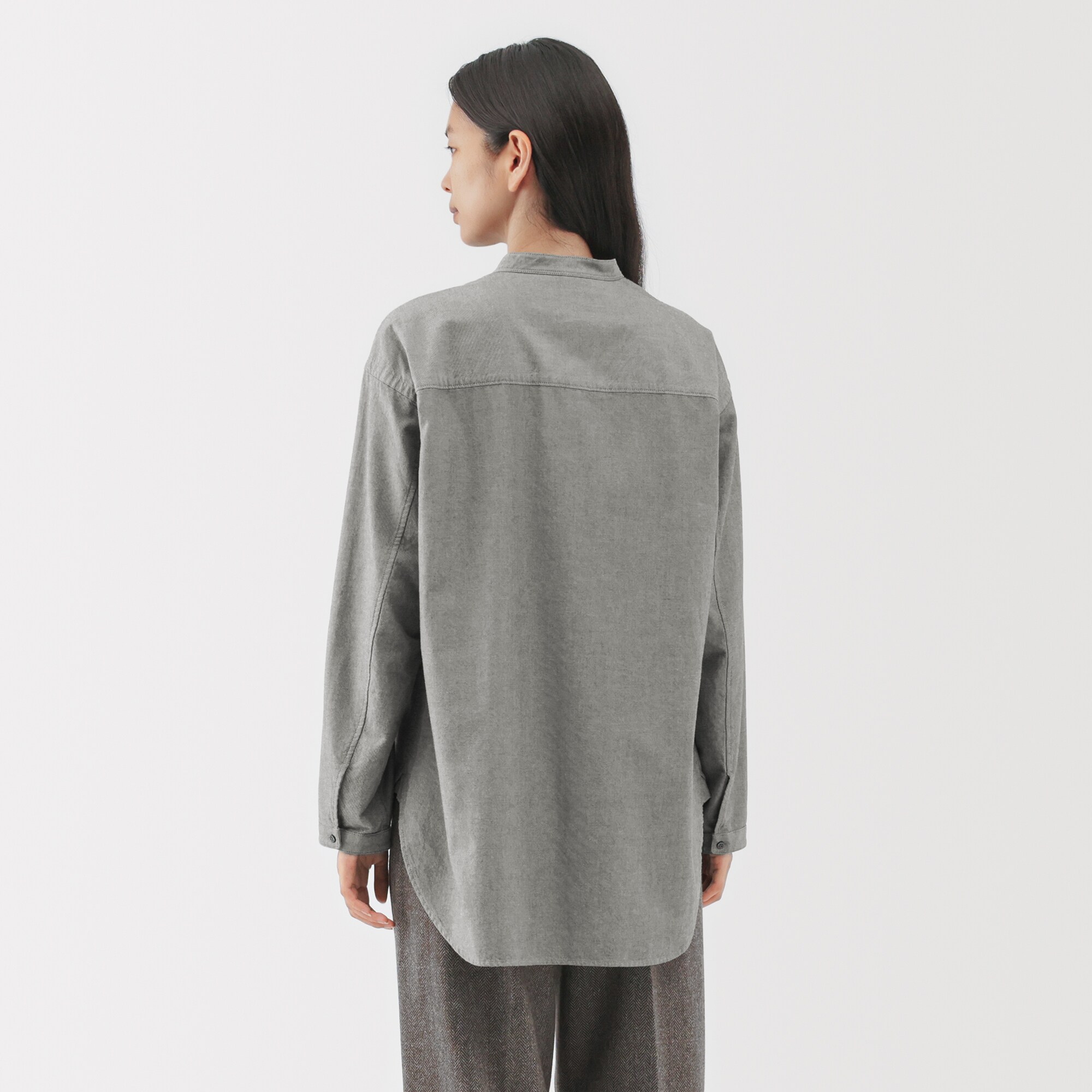 婦人　起毛ツイルリラックスフィットシャツ