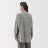 婦人　起毛ツイルリラックスフィットシャツ