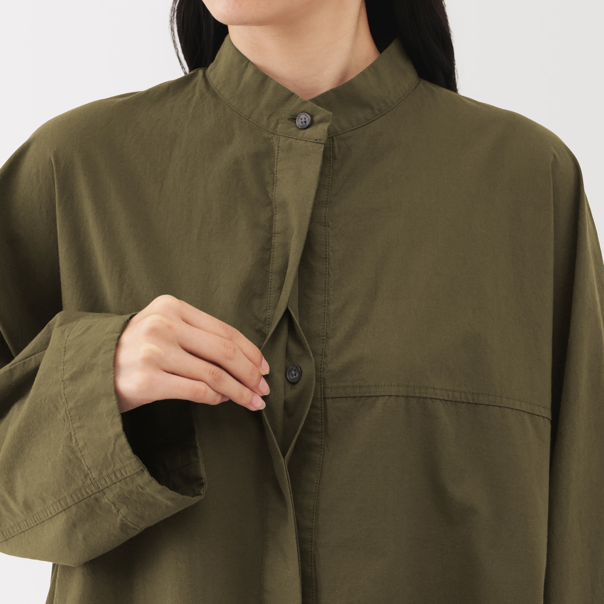 婦人 コットンウールリラックスフィットシャツワンピース | 無印良品