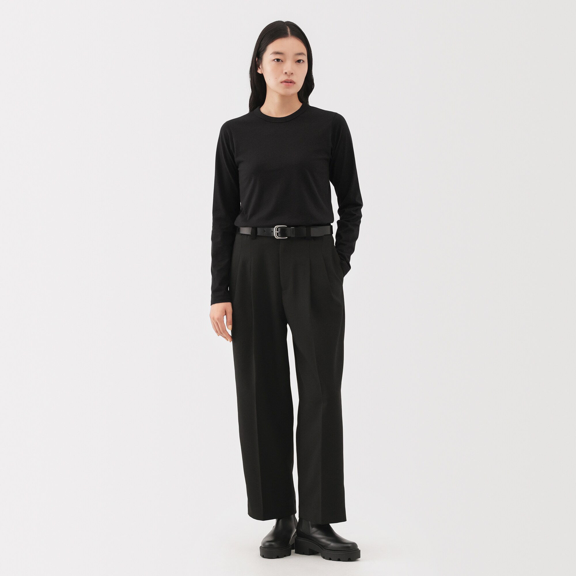 婦人　コットンヤク天竺長袖Ｔシャツ