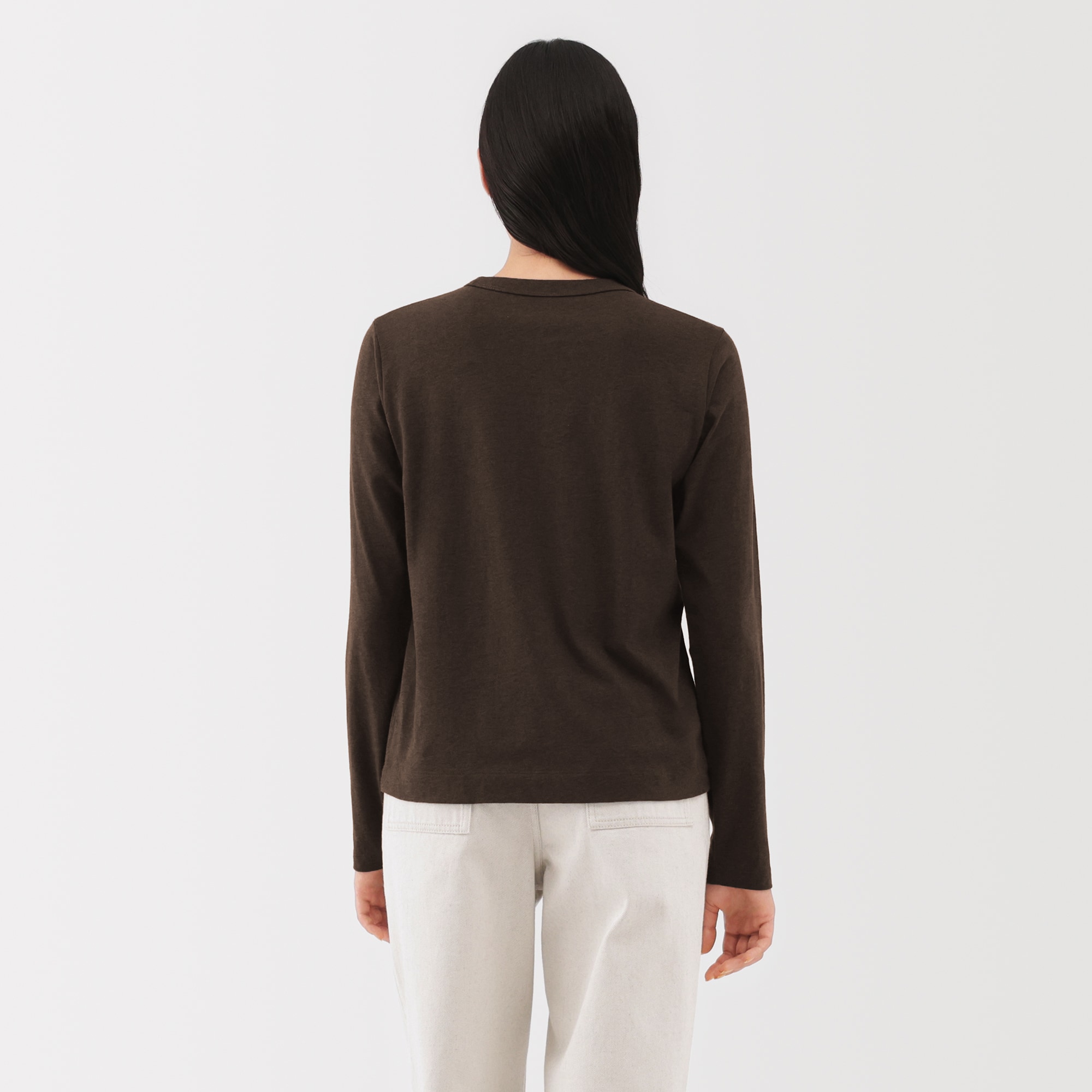 婦人　コットンヤク天竺長袖Ｔシャツ