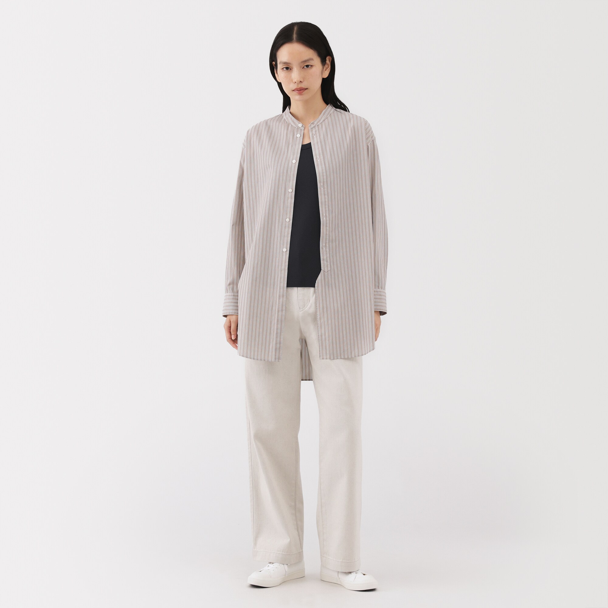 婦人　リネン混タンクトップ