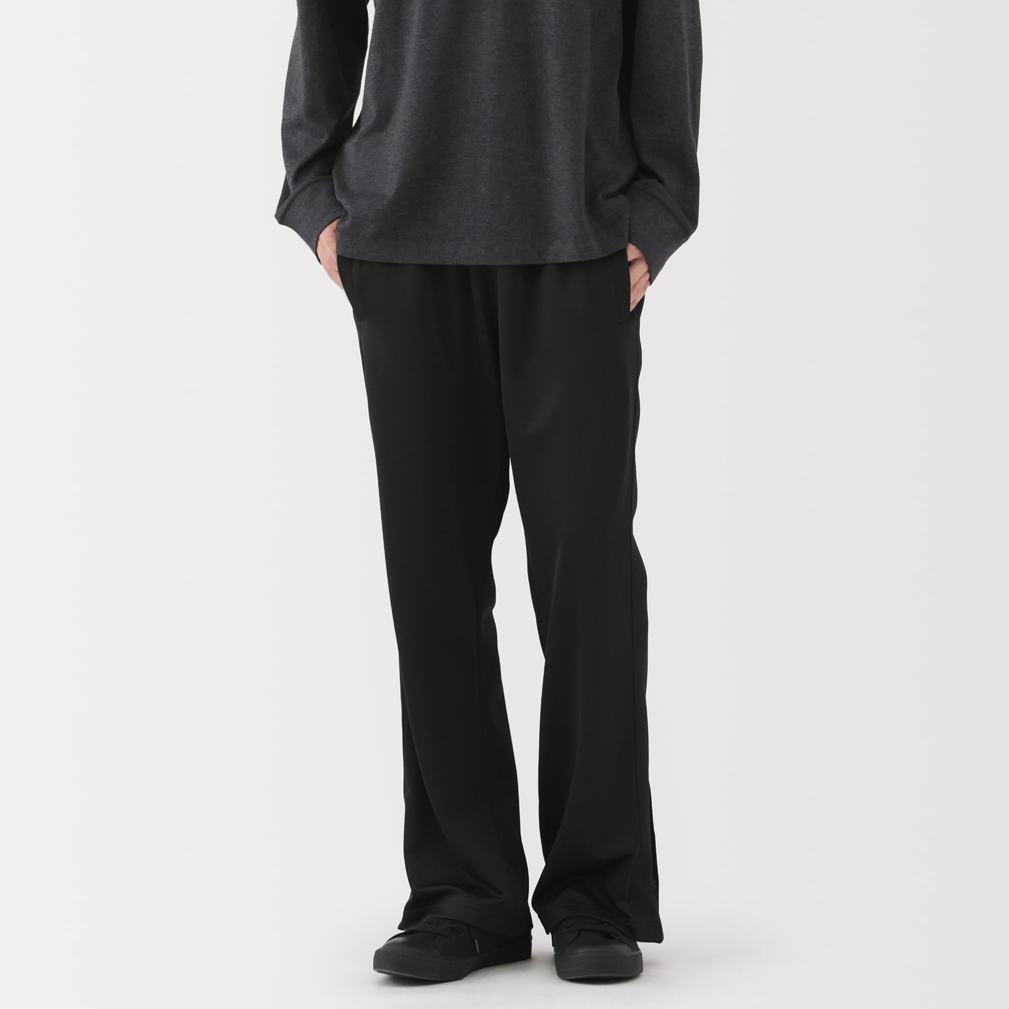 ⭐︎SY32⭐︎新品 トラックパンツ ブラック XL ストレッチ素材 紳士 ユニフォーム素材で作ったトラックパンツ | 無印良品