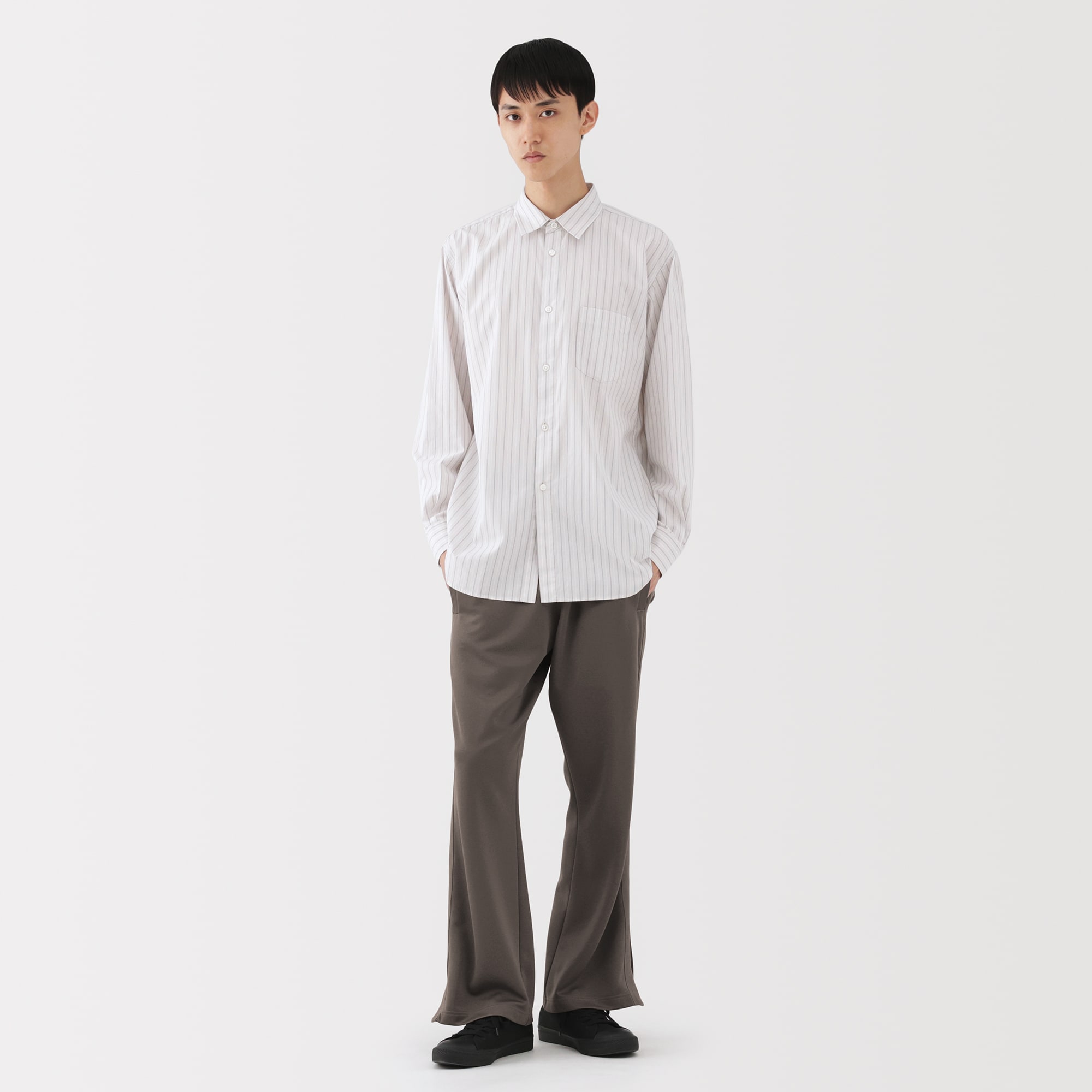 紳士　ユニフォーム素材で作ったトラックパンツ