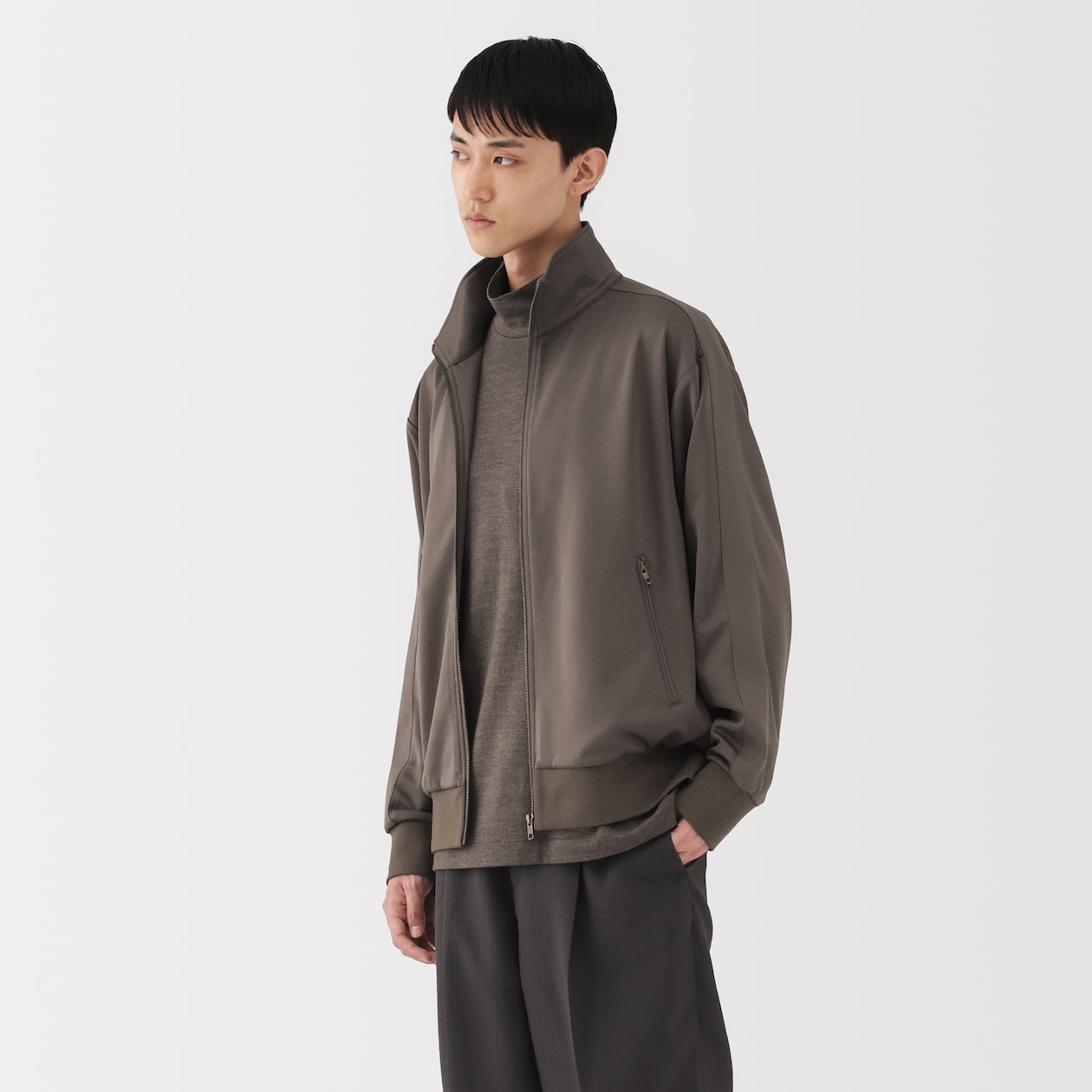 紳士　ユニフォーム素材で作ったトラックジャケット