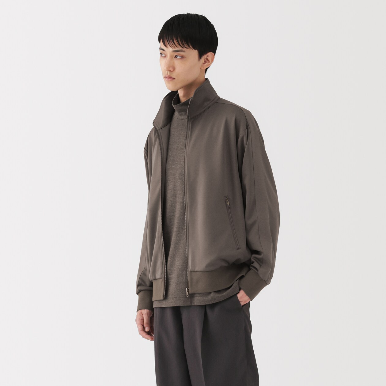 紳士　ユニフォーム素材で作ったトラックジャケット